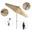 Sun Master 9' Patio Umbrella with Aluminum Pole Fiberglass Ribs Collar Tilt Crank Lift with Sunbrella Fabric In Beige and Hammertone Grey