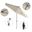 Sun Master 9' Patio Umbrella with Aluminum Pole Fiberglass Ribs Collar Tilt Crank Lift with Sunbrella Fabric In Canvas and Hammertone Grey