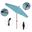 Sun Master 9' Patio Umbrella with Aluminum Pole Fiberglass Ribs Collar Tilt Crank Lift with Sunbrella Fabric In Dolce Oasis and Bronze
