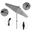 Sun Master 9' Patio Umbrella with Aluminum Pole Fiberglass Ribs Collar Tilt Crank Lift with Sunbrella Fabric In Granite and Bronze