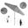 Sun Master 9' Patio Umbrella with Aluminum Pole Fiberglass Ribs Collar Tilt Crank Lift with Sunbrella Fabric In Granite and Hammertone Grey