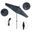 Sun Master 9' Patio Umbrella with Aluminum Pole Fiberglass Ribs Collar Tilt Crank Lift with Sunbrella Fabric In Regatta and Bronze