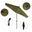 Sun Master 9' Patio Umbrella with Aluminum Pole Fiberglass Ribs Collar Tilt Crank Lift with Sunbrella Fabric In Spectrum Cilantro and Bronze