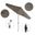 Sun Master 9' Patio Umbrella with Aluminum Pole Fiberglass Ribs Collar Tilt Crank Lift with Sunbrella Fabric In Spectrum Dove and Hammertone Grey