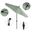 Sun Master 9' Patio Umbrella with Aluminum Pole Fiberglass Ribs Collar Tilt Crank Lift with Sunbrella Fabric In Spectrum Mist and Matte Black