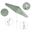 Sun Master 9' Patio Umbrella with Aluminum Pole Fiberglass Ribs Collar Tilt Crank Lift with Sunbrella Fabric In Spectrum Mist and Matte White