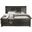 Sun Valley Charcoal King Bookcase Storage Bed