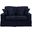 Sunset Trading Americana Box Cushion Slipcovered Loveseat Stain Resistant Performance Fabric Navy Blue
