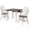 Sunset Trading Andrews 3 Piece 48 Inch Rectangular Dining Set In Antique White and Chestnut STR-PK-ADW3448-820-AW3P
