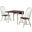 Sunset Trading Andrews 3 Piece 48 Inch Rectangular Dining Set In Antique White and Chestnut STR-PK-ADW3448-C30-AW3P
