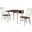 Sunset Trading Andrews 3 Piece 48 Inch Rectangular Dining Set In Antique White and Chestnut