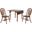 Sunset Trading Andrews 3 Piece 48 Inch Rectangular Dining Set In Chestnut Brown PK-ADW3448-820-CT3P
