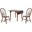 Sunset Trading Andrews 3 Piece 48 Inch Rectangular Dining Set In Chestnut Brown PK-ADW3448-C30-CT3P