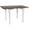 Sunset Trading Andrews 48 Inch Rectangular Extendable Drop Leaf Dining Table In Antique Black and Cherry