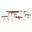 Sunset Trading Andrews 5 Piece 60 Inch Rectangular Extendable Dining Set In White And Brown PK-ADW3660-820-AW5P