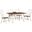 Sunset Trading Andrews 5 Piece 60 Inch Rectangular Extendable Dining Set In White And Brown PK-ADW3660-C30-AW5P