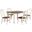 Sunset Trading Andrews 5 Piece 60 Inch Rectangular Extendable Dining Set In White And Brown