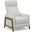 Sunset Trading Edge Pushback Leather Recliner Manual Reclining Chair Thin Track Arms Pearl White