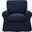 Sunset Trading Horizon Slipcovered Swivel Rocking Chair Stain Resistant Performance Fabric Navy Blue