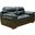 Sunset Trading Jayson 73 Inch Wide Top Grain Leather Loveseat Black