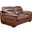 Sunset Trading Jayson 73 Inch Wide Top Grain Leather Loveseat Chestnut Brown
