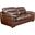 Sunset Trading Jayson 89 Inch Wide Top Grain Leather Sofa Chestnut Brown