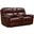 Luxe Leather Reclining Loveseat With Power Headrest In Deep Brown