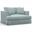 Sunset Trading Newport Slipcovered 52 Inch Wide Chair And A Half Stain Resistant Performance Fabric 2 Throw Pillows Ocean Blue