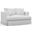 Sunset Trading Newport Slipcovered 52 Inch Wide Chair And A Half Stain Resistant Performance Fabric 2 Throw Pillows White