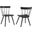 Sutter Wood Dining Side Chair Set of 2 In Black