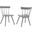 Sutter Wood Dining Side Chair Set of 2 In Light Gray