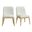 Sutton Dining Side Chair with Fabric Set of 2 In Natural and White