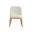 Sutton Dining Side Chair with Fabric Set of 2 In Natural and White