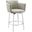 Suzzie PU Leather Counter Swivel Arm Barstool In Taupe