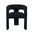 Sven Upholstered Three-Leg Curved Back Dining Chair In Black
