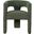 Sven Upholstered 3 Leg Curved Back Dining Chair In Forest