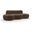 Swerve 101 Inch Velvet Upholstered Sofa In Brown