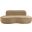 Swerve 77 Inch Velvet Upholstered Loveseat In Beige