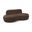 Swerve 77 Inch Velvet Upholstered Loveseat In Brown