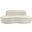 Swerve 77 Inch Velvet Upholstered Loveseat In Cream