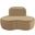 Swerve Velvet Upholstered Chair In Beige
