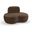 Swerve Velvet Upholstered Chair In Brown
