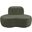 Swerve Velvet Upholstered Chair In Green