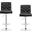 Swivel Bar Stool With Crystal And Tufted Look Set of 2 In Black
