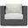 Sydney Swivel Club Chair with Cushion In Arctic and Charcoal