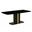 Sylva 71 Inch Dining Table with Sintered Stone Top In Black and Gold