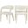 Sylvester Vegan Leather Dining Chair In Cream