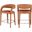 Sylvester Vegan Leather Stool In Cognac