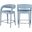 Sylvester Vegan Leather Stool In Light Blue