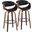 Symphony 30 Inch Fixed Height Barstool Set of 2 In Black Walnut